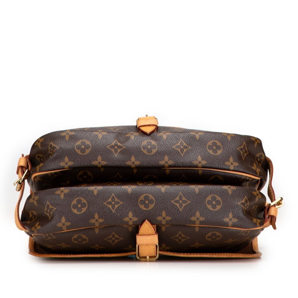 LOUIS VUITTON Authentic Brown Monogram Leather Shoulder Bag - Picture 3 of 10